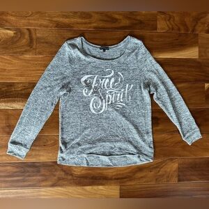 Fifth Sun Grey Free Spirit Sweater Shirt size Large